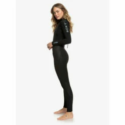 Roxy Prologue Womens 5/4/3mm Back Zip Wetsuit - Black 8 Roxy Prologue Womens 5/4/3mm Back Zip Wetsuit - Black -Volcom Sales erjw103073 543prologuewomenbzgbs w kvj0 frt2
