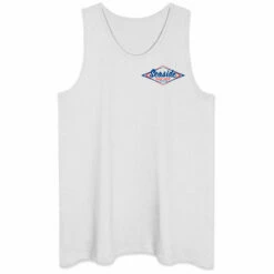 Seaside Surf Shop Mens Vintage Logo Tank - White/Blue Red -Volcom Sales front bd302b9a dfa0 426a a646 720d7b2f3784