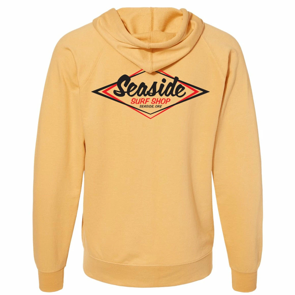 Seaside Surf Shop Vintage Logo Loopback Zip Hoody - Harvest Gold 3 Seaside Surf Shop Vintage Logo Loopback Zip Hoody - Harvest Gold