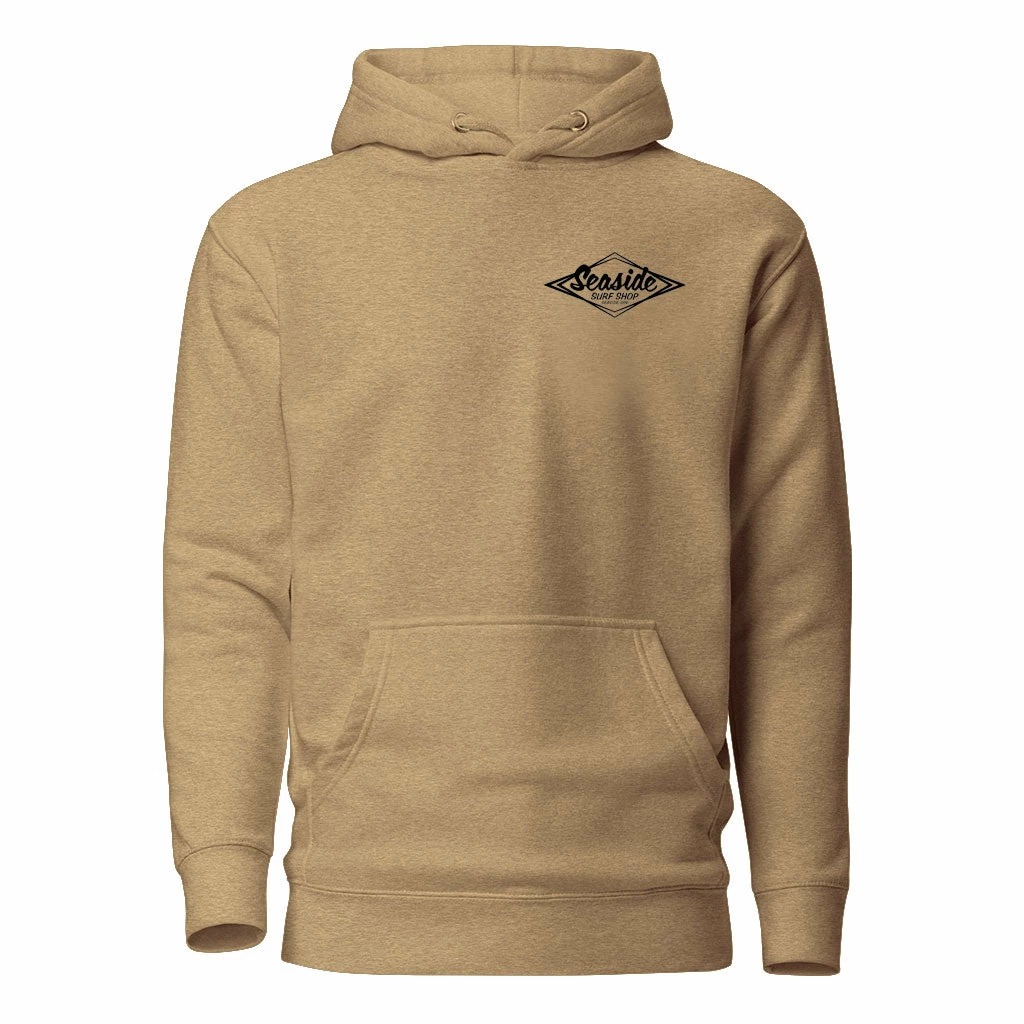 Seaside Surf Shop Unisex Oregon Map Pullover - Latte 4 Seaside Surf Shop Unisex Oregon Map Pullover - Latte - Image 2