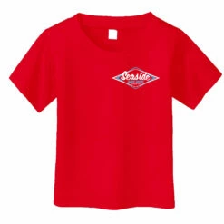 Seaside Surf Shop Youth Vintage Logo Tee - Red -Volcom Sales infant vintage logo tee red front
