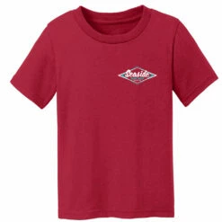 Seaside Surf Shop Infant Vintage Logo Tee - Red -Volcom Sales infant vintage tee front red