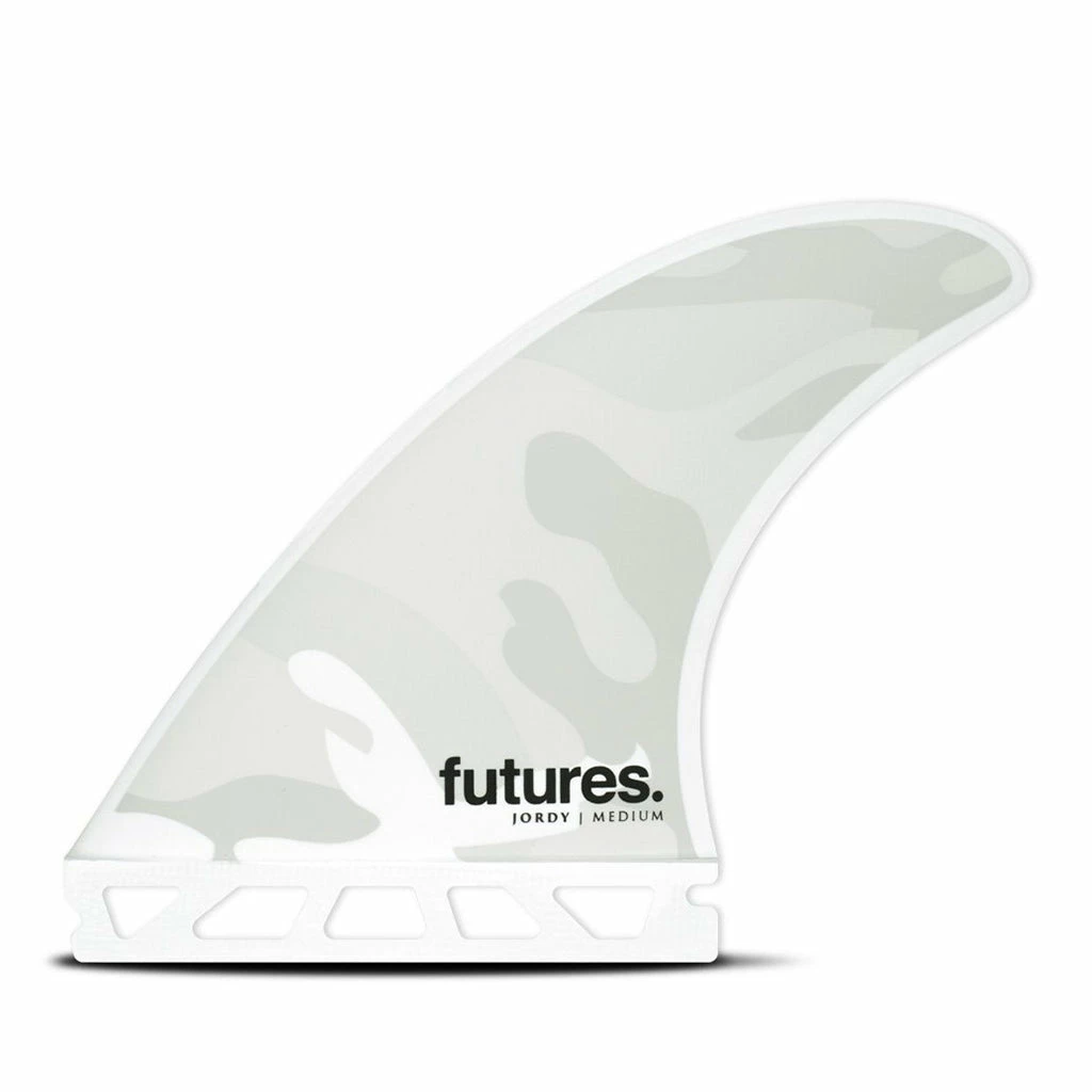 Futures Fins - Jordy Medium HC Thruster Fin Set - White/Black Camo 4 Futures Fins - Jordy Medium HC Thruster Fin Set - White/Black Camo - Image 2