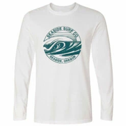 Seaside Surf Shop Mens Tube Sketch L/S Tee - White