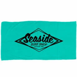 Seaside Surf Shop Vintage Logo Beach Towel - Mint