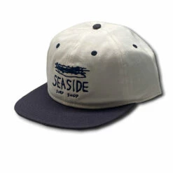 "Seeside" Surf Shop Hat - White/Navy