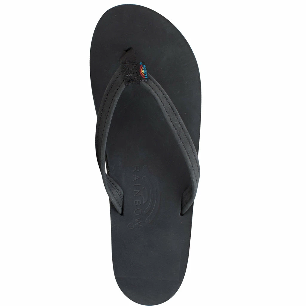 Rainbow Sandals Womens Premier/Classsic Leather Single Layer With Arch Narrow Strap - Black 4 Rainbow Sandals Womens Premier/Classsic Leather Single Layer With Arch Narrow Strap - Black - Image 2