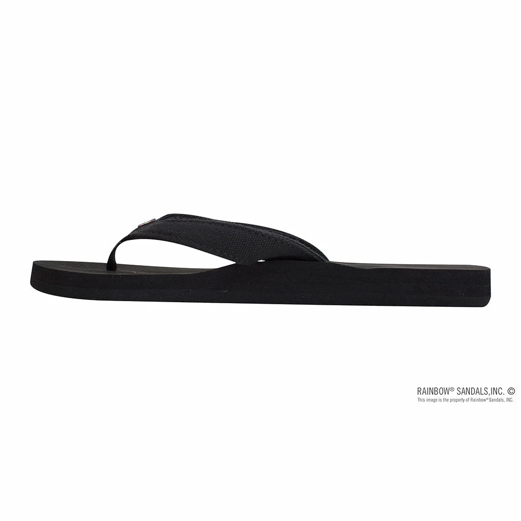 Rainbow Sandals Womens The Bella - Soft Top Black Tapered Canvas Strap - Black 5 Rainbow Sandals Womens The Bella - Soft Top Black Tapered Canvas Strap - Black - Image 3