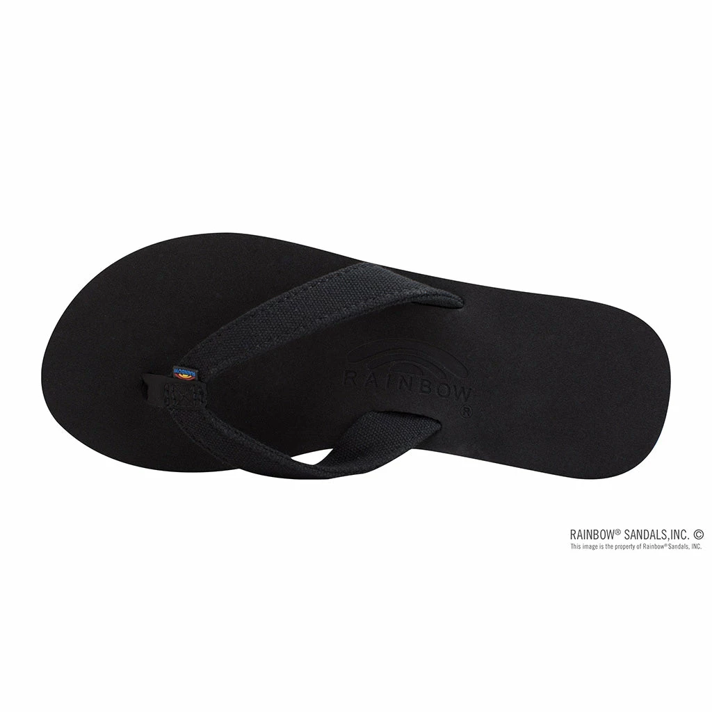Rainbow Sandals Womens The Bella - Soft Top Black Tapered Canvas Strap - Black 4 Rainbow Sandals Womens The Bella - Soft Top Black Tapered Canvas Strap - Black - Image 2
