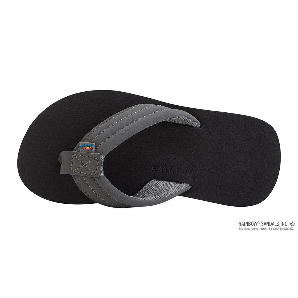 Rainbow The Grombow - Soft Rubber Top Sole With 1" Strap And Pin Line - Dark Grey Strap/Pinline Black 4 Rainbow The Grombow - Soft Rubber Top Sole With 1" Strap And Pin Line - Dark Grey Strap/Pinline Black - Image 2