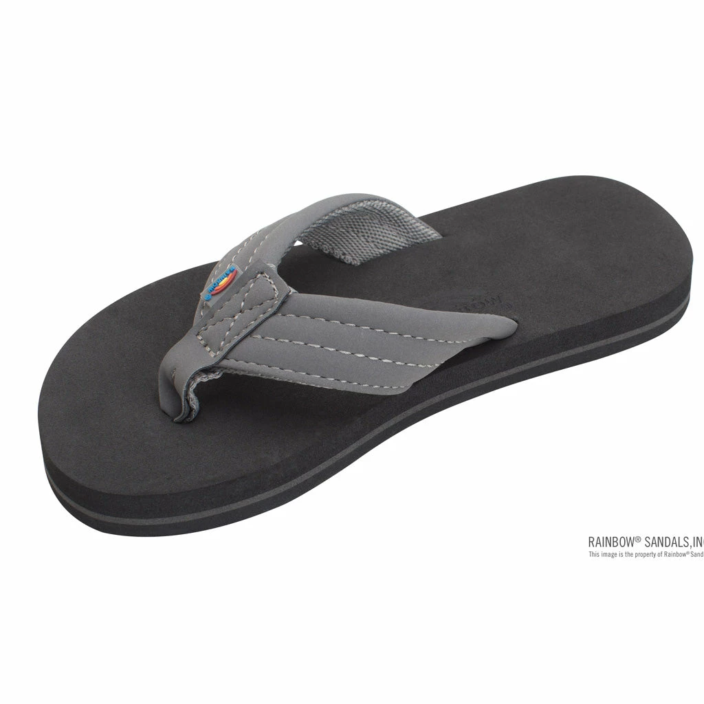 Rainbow The Grombow - Soft Rubber Top Sole With 1" Strap And Pin Line - Dark Grey Strap/Pinline Black 3 Rainbow The Grombow - Soft Rubber Top Sole With 1" Strap And Pin Line - Dark Grey Strap/Pinline Black