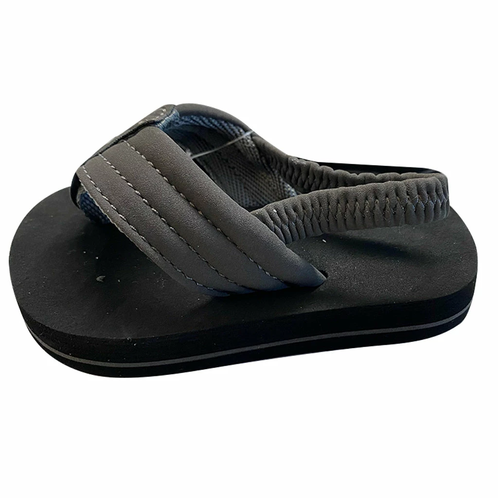 Rainbow The Grombow - Toddler Soft Rubber Top Sole With 1" Strap - Dark Grey Strap/Pinline Black 4 Rainbow The Grombow - Toddler Soft Rubber Top Sole With 1" Strap - Dark Grey Strap/Pinline Black - Image 2