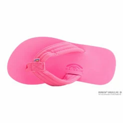 Rainbow The Grombow - Soft Rubber Top Sole With 1" Strap And Pin Line - Pink -Volcom Sales rainbow 0018 101ST000 PINK 3 W 1