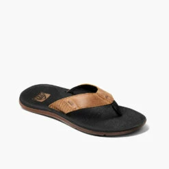 Reef Mens Santa Ana Le - Black/Tan -Volcom Sales reef sandals 0027 CI8103 MAIN