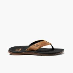 Reef Mens Santa Ana Le - Black/Tan -Volcom Sales reef sandals 0028 CI8103 RS