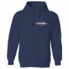 Seaside Surf Shop Mens Vintage Logo Hooded Pullover Sweatshirt - Navy -Volcom Sales seaside navy pullover vintage