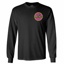 Mr. Zog's Sex Wax Mens Fluoro L/S Tee - Black -Volcom Sales sexwax 0005 fleuoro longsleeve