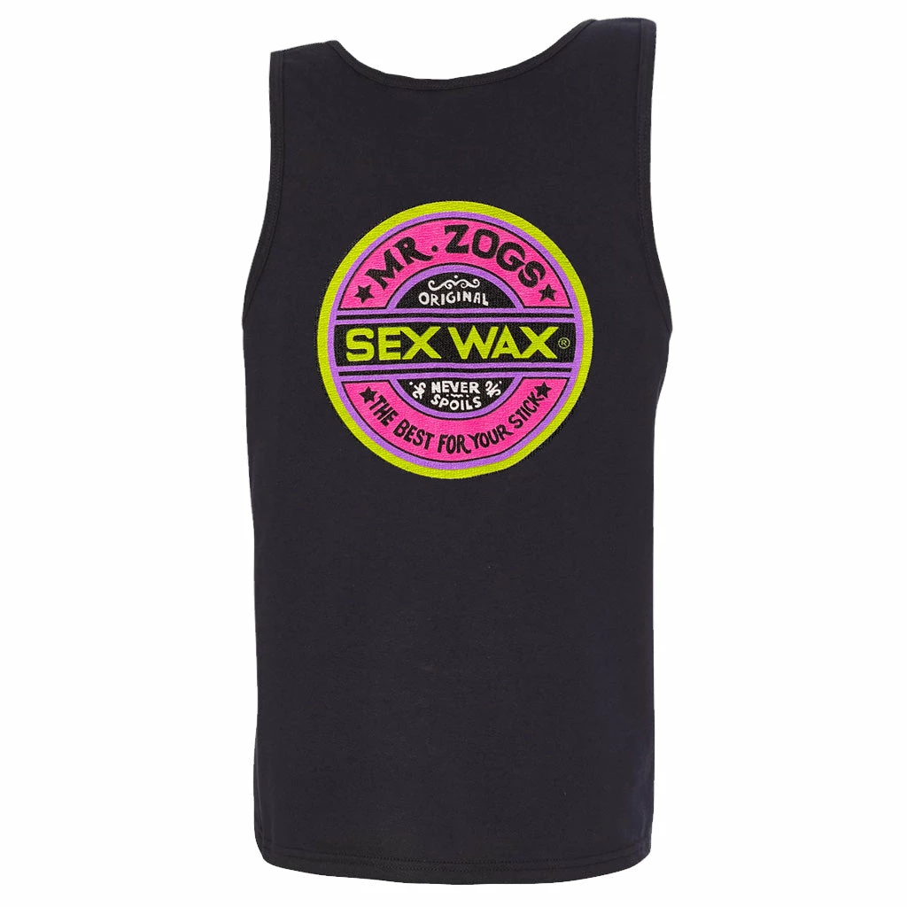 Mr. Zog's Sex Wax Mens Fluoro Tank Top - Black 3 Mr. Zog's Sex Wax Mens Fluoro Tank Top - Black