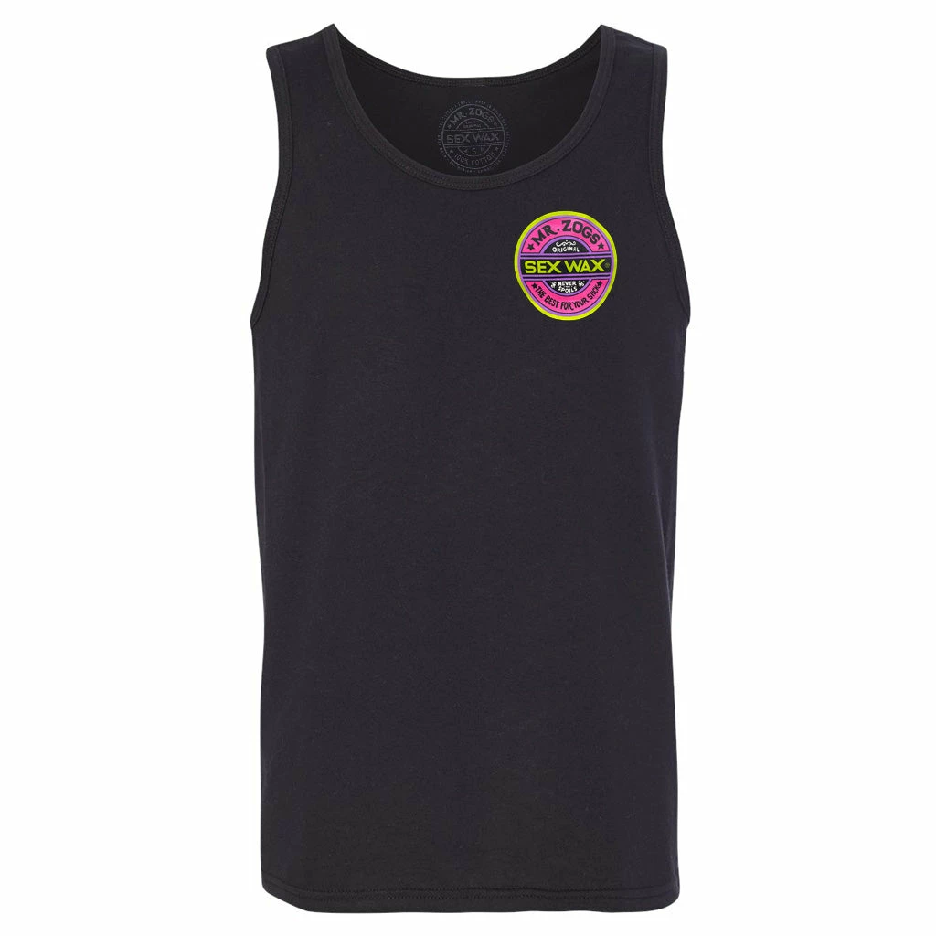 Mr. Zog's Sex Wax Mens Fluoro Tank Top - Black 4 Mr. Zog's Sex Wax Mens Fluoro Tank Top - Black - Image 2