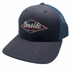 Seaside Surf Shop Vintage Logo Mid Crown Cap - Navy/Blue