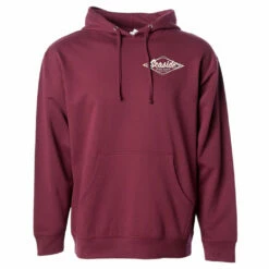 Seaside Surf Shop Mens Vintage Logo Pullover - Maroon -Volcom Sales sss pullover maroonfront