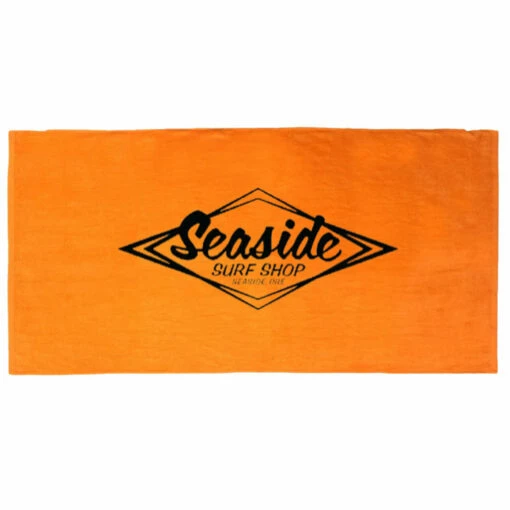 Seaside Surf Shop Vintage Logo Beach Towel - Orange -Volcom Sales sss towels 0001 Layer8