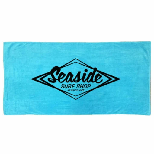 Seaside Surf Shop Vintage Logo Beach Towel - Turquoise -Volcom Sales sss towels 0003 Layer7