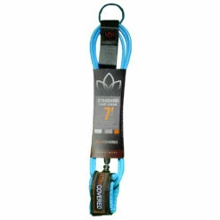 Stay Covered Standard Surf Leash - 7 'x 1/4" -Volcom Sales standard leash cyanblue 7