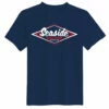 Seaside Surf Shop Mens Vintage Logo Tee - Navy -Volcom Sales vintage navy back