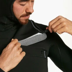 Volcom Modulator 4/3mm Hooded Chest Zip Wetsuit - Black FA23 -Volcom Sales vlcm 0004 Layer5