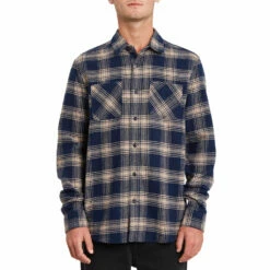 Volcom Mens Tone Stone L/S Shirt - Indigo