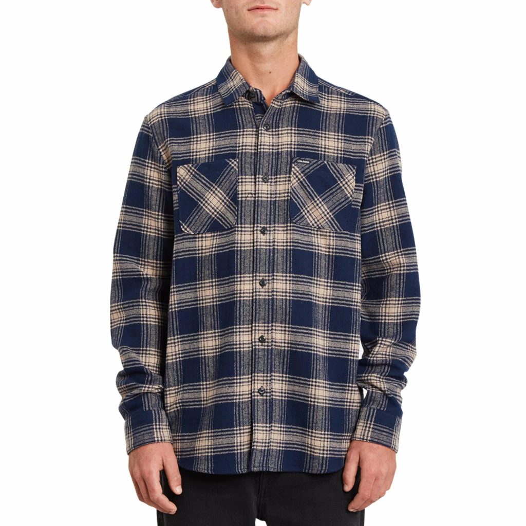 Volcom Mens Tone Stone L/S Shirt - Indigo 3 Volcom Mens Tone Stone L/S Shirt - Indigo