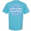 Mr. Zog's Sex Wax Pinstripe Comfort Tee - Lagoon Blue -Volcom Sales zogs pinstripe comfort tee